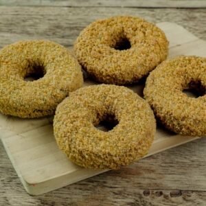 Receita de Donuts Crocante de Frango com Chesse e Molho de Alho.